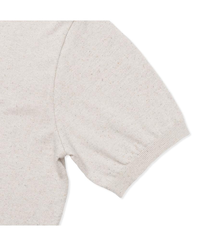 PRODESHIRT Vintage Soft Linen Open Collar Knit (Marble Beige)