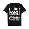Retired 2024 Retireunisext Humor T Shirt Vintage Breathable Versatile Fashion Top For Everyday Wear Streetwear
