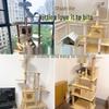 Sisal Cat Tree with Multi-Layer Platforms, Bed, and Space Capsule - Space-Saving Climbing Frame