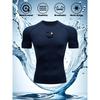 Men's Compression Shirt Quick Dry White Gym T-Shirt Black Grinning Monster Print Workout Sportswear