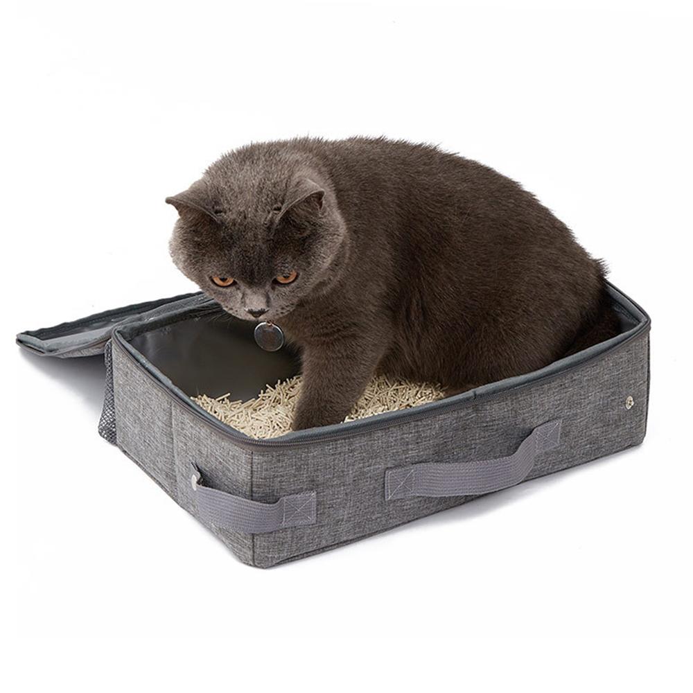 Bandeja de Gato Portátil para Viaje en Coche Plegable Plegable a Prueba de Olores