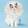 Padded Cat Cone Collar Adjustable Drawstring Pet Recovery Collar Soft Fabric Dog Cone Prevents Licking Biting Wound for Cats And Dogs