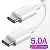 5A USB C To Type C Cable Super Fast Charging PD20W Cable For iPhone 15 Pro Max Xiaomi 12 13 Samsung Huawei Oppo USB C Data Cable