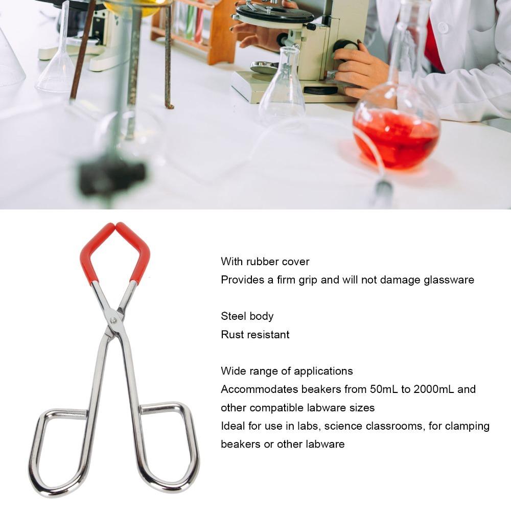 Chrome Plated Beaker Tongs Metal Body Flask Clamp Laboratory Tongs Research Institute