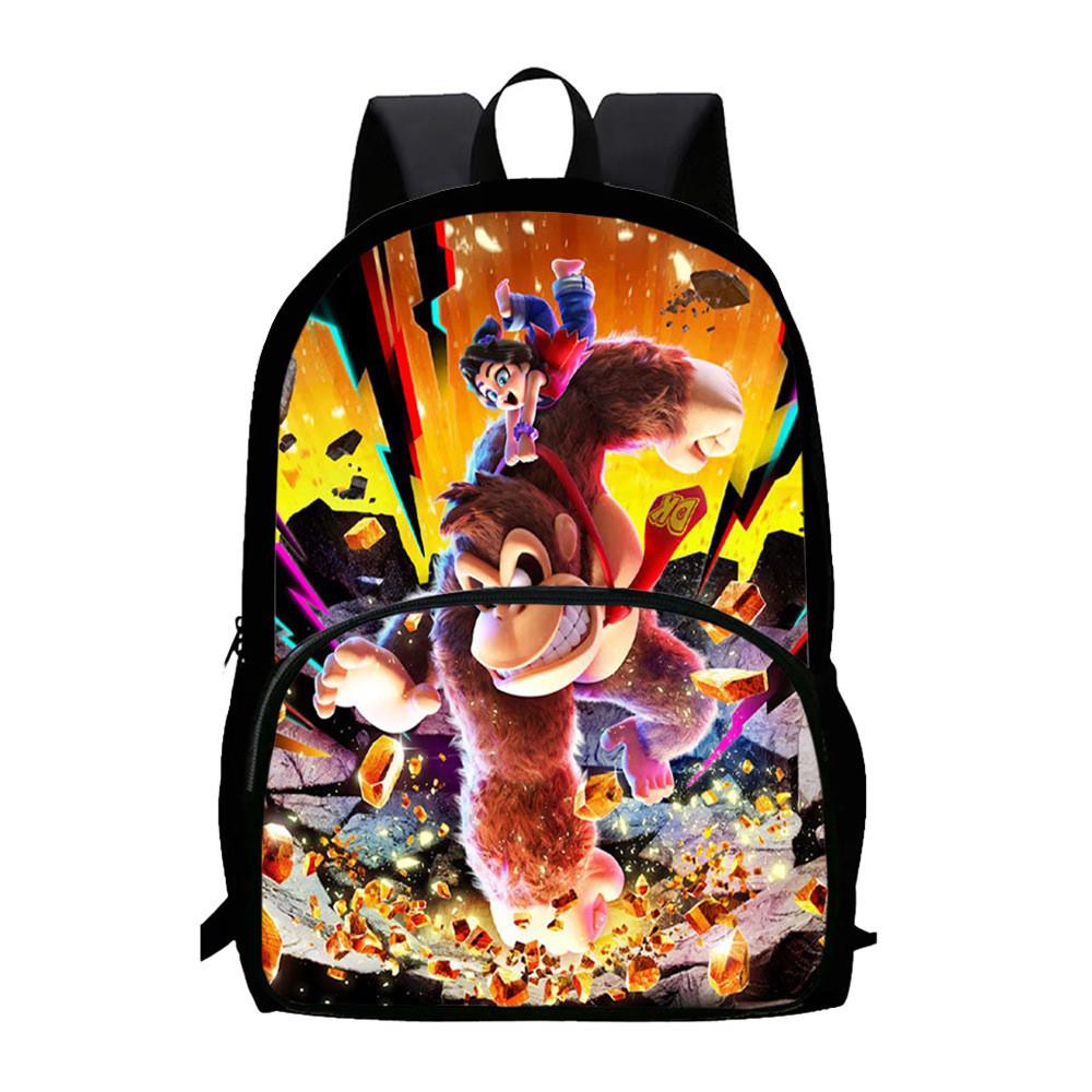 Donkey Kong Bananza Backpack With Large Capacity For School And College Use