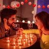 Battery Operated Heart Shaped LED String Lights LED Valentines Day Decor  Indoor Outdoor Use
