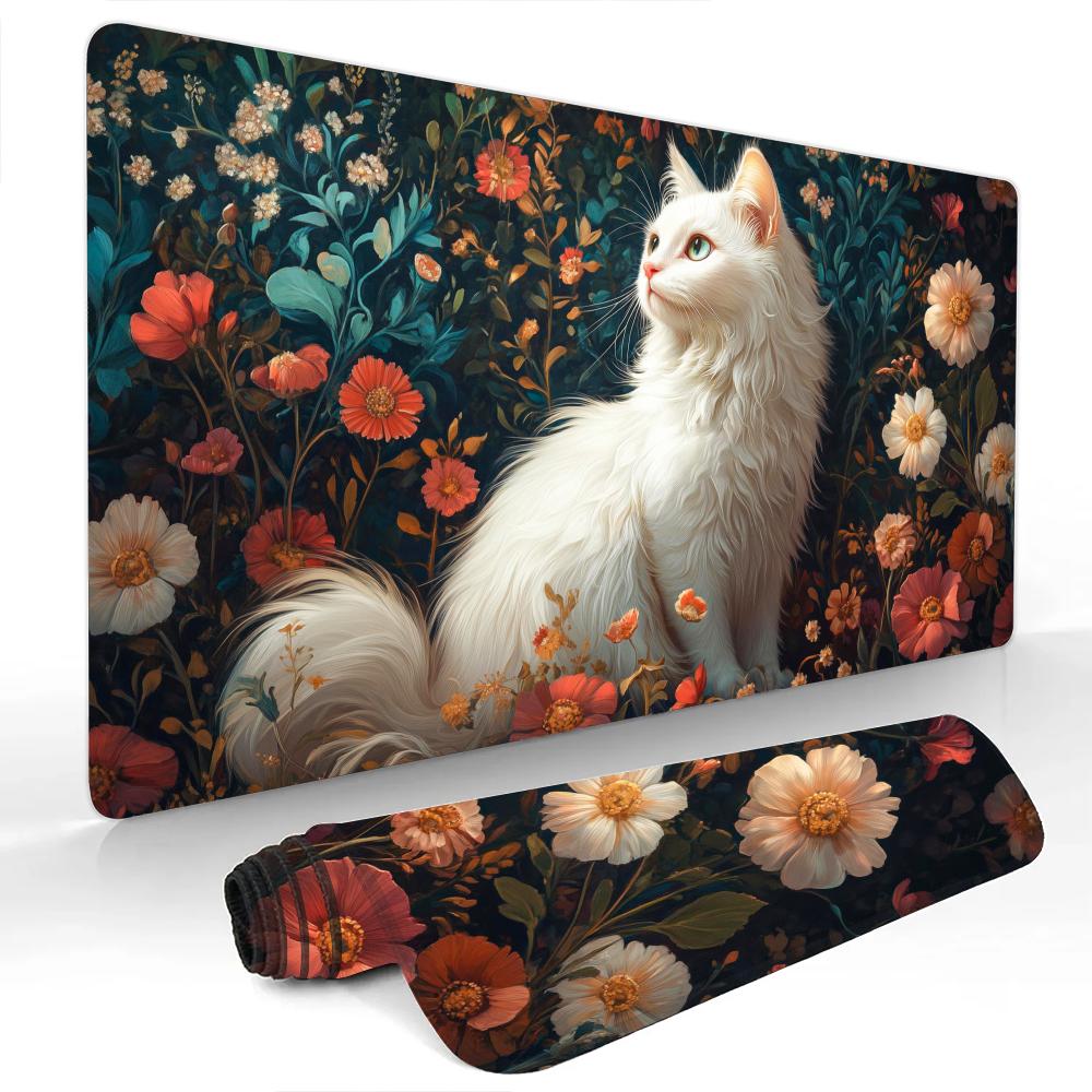 Romantic garden and cat Mouse Pad Large Computer Office Game Table Mats Rubber Anti-slip XXL mouse mat HDP Long Desk Pads
