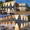 Solar Waterproof Outdoor Wall Lamp - Double-Sided High Brightness Lens for Courtyard, Villa, Balcony.