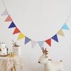 Fresh Triangle Birthday Banner: Fairy & Little Boy Theme Garland