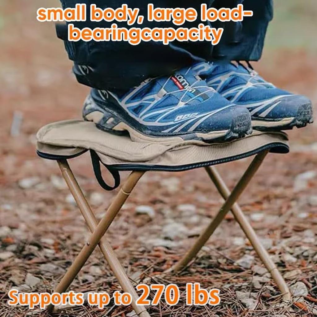 Portable Mini Folding Backpack Stool Outdoor Adjustable Chair with Carry Bag Lightweight Camping Hiking Folding Fishing Stools