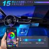 NOVSIGHT Car LED Strip 72 Car Illumination for Interior High 8 RGB Ambient Starry Sky Remote App Timer Music Sound Recognition Light, LEDs,