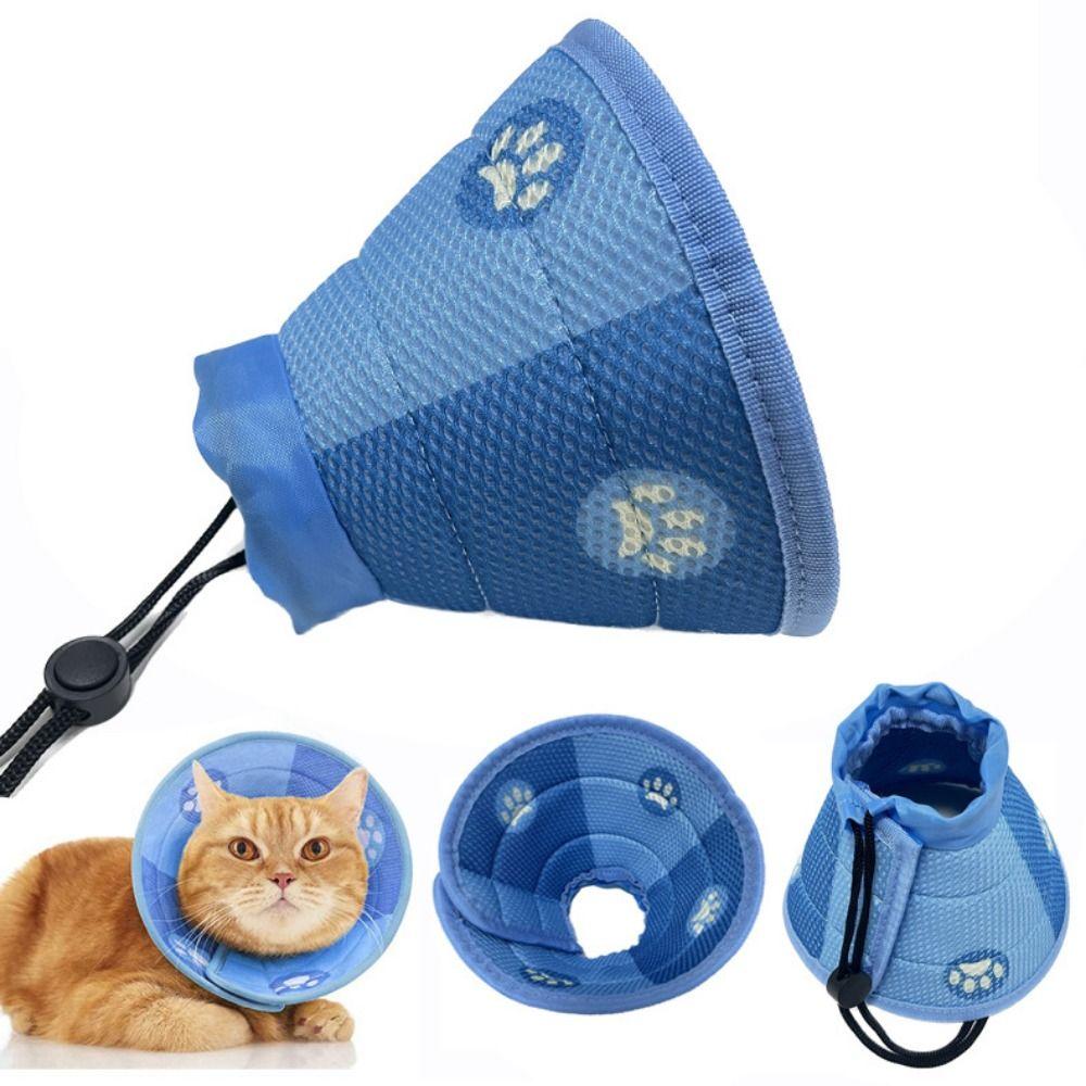 Protective Pet Adjustable Collar Anti Lick Cat Neck Cone Safety Cat Neck Ring  Puppies