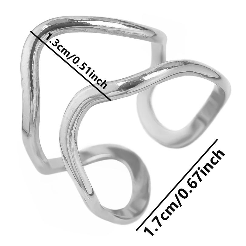 1/5pcs Silver Color Snake Beads Round Heart Stainless Steel Rings For Women Men Accessories Vintage Jewelry Finger Ring Anillos
