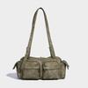 Mehrere Taschen Trendige Retro-Motorradtasche Pendeln Große Kapazität Unterarm Modische Ein-Schulter-Handtasche Nische High-End-Gefühl