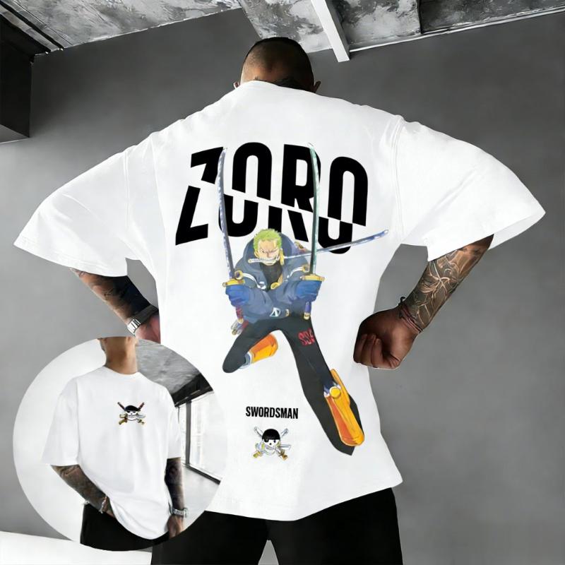 Anime Graphic T Shirt Men Women One Piece Luffy Zoro Crewneck Short Sleeve Tee Tops 2026 Summer Casual Streetwear Y2k Clothes