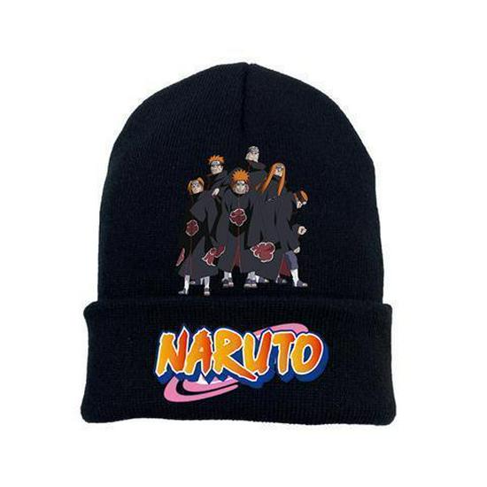 Pletená čepice Anime Naruto & Sasuke - Teplá zimní móda pro muže a studenty