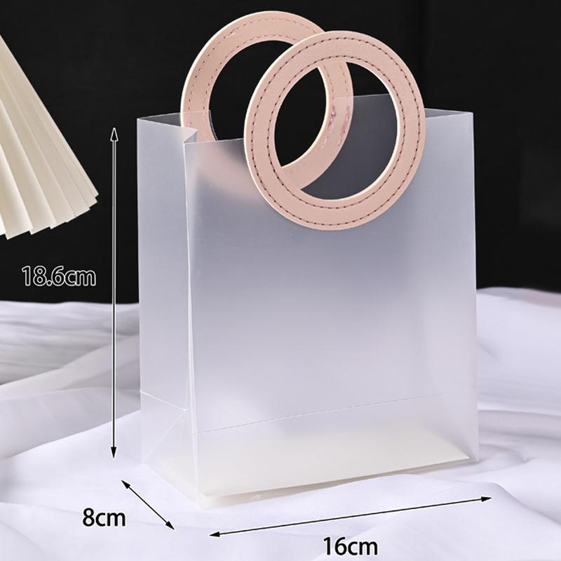 

5 шт. Прозрачная матовая сумка-тоут ПВХ водонепроницаемая сумка-компаньон подарочная сумка для конфет праздничная подарочная сумка рождественская подарочная сумка для вечеринки