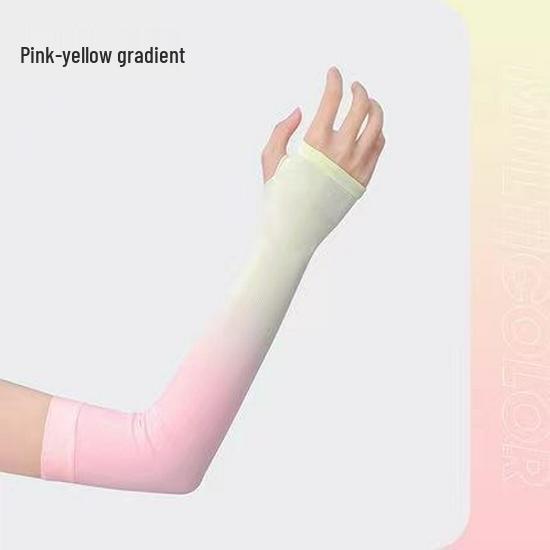Unisex Summer Gradient Ice Silk UV Protection Cycling Sleeves