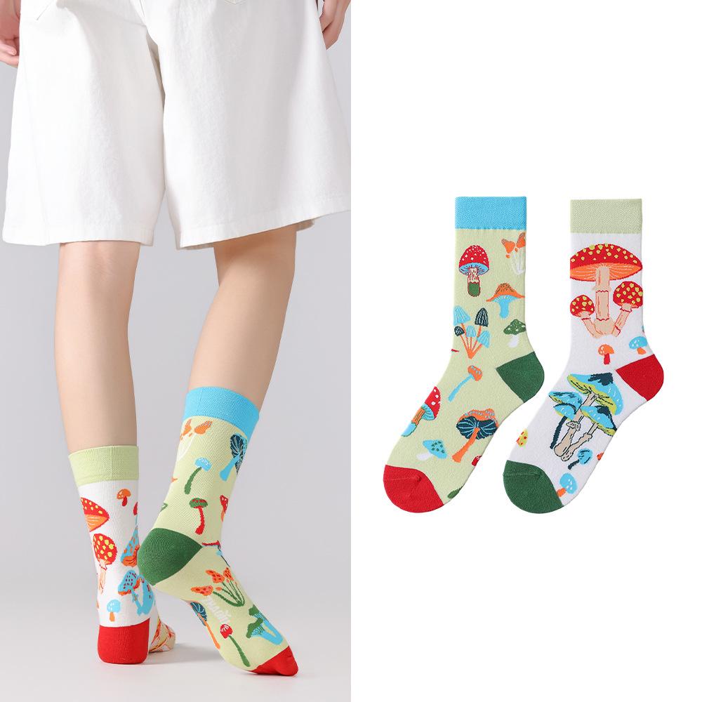 Unisex Trendy Cotton Mid-Calf Socks for Autumn/Winter - Sporty & Casual