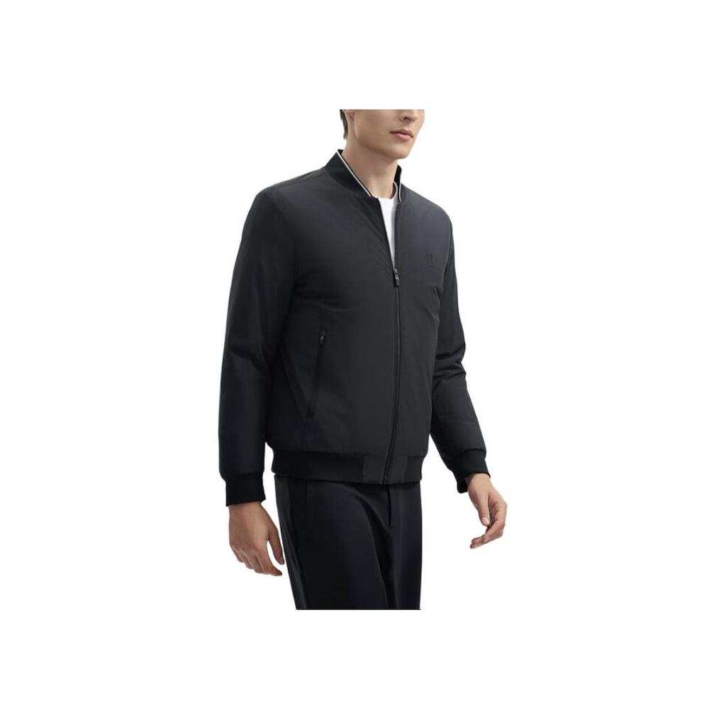 FILA White Solid Color Comfortable Soft Skin-Friendly Warm Three-In-One Down Jacket Men Jacket Black F11M443505F-BK