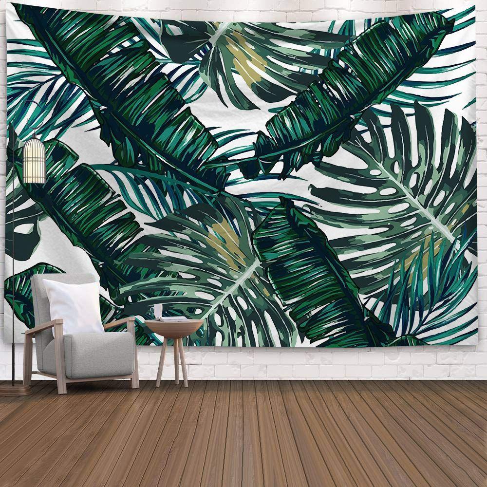 Green Forest Tree Wall Hanging Tapestries Mandala Natural Stream Flower Bedroom Wall Decor Camping Blanket  Dropshipping