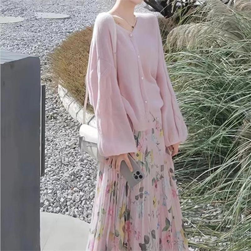 Autumn Women's Soft and Thin Sweater Jacket Mohair Knitted Cardigan Top