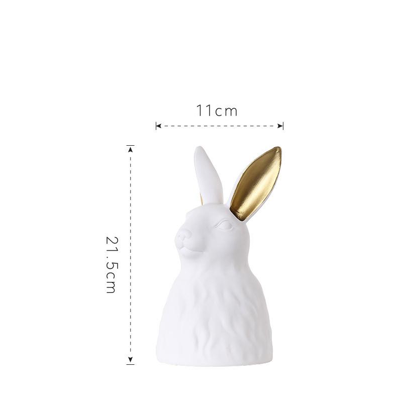 Ceramic Rabbit Head Vase White Swan Pots Porcelain Flower Figurines Hydroponic Vases for Weddings Home Decoration Ceramic Vase