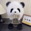 Faux Mink Fur Cap Plush Panda Hat Winter Women'S Ear Protection Hat Fashion Bomber Hat Outdoor Thicken Furry Wind Snow Caps