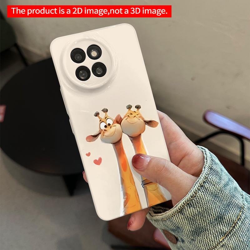 2DFlat Xiaomi Redmi phone caseCute Giraffe Couple Love Design Phone Casesuitable for Redmi Note 11 12 13 14 A3 K80 15 17 Ultra