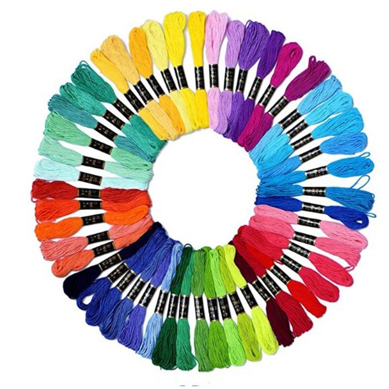 36/50/200pcs Cross Stitch Threads Multicolor Embroidery Thread Cross Stitch Home Sewing Craft Thread DIY Tool Make Bracelets NEW