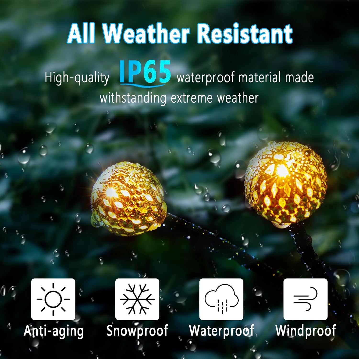 

10-Head Solar Morocco Ball Light 2 Modes Landscape Garden Lawn Ground Light A