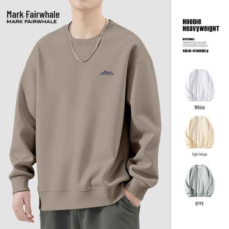 Mark Fairwhale Men's Letter Print Crewneck Sweatshirt
