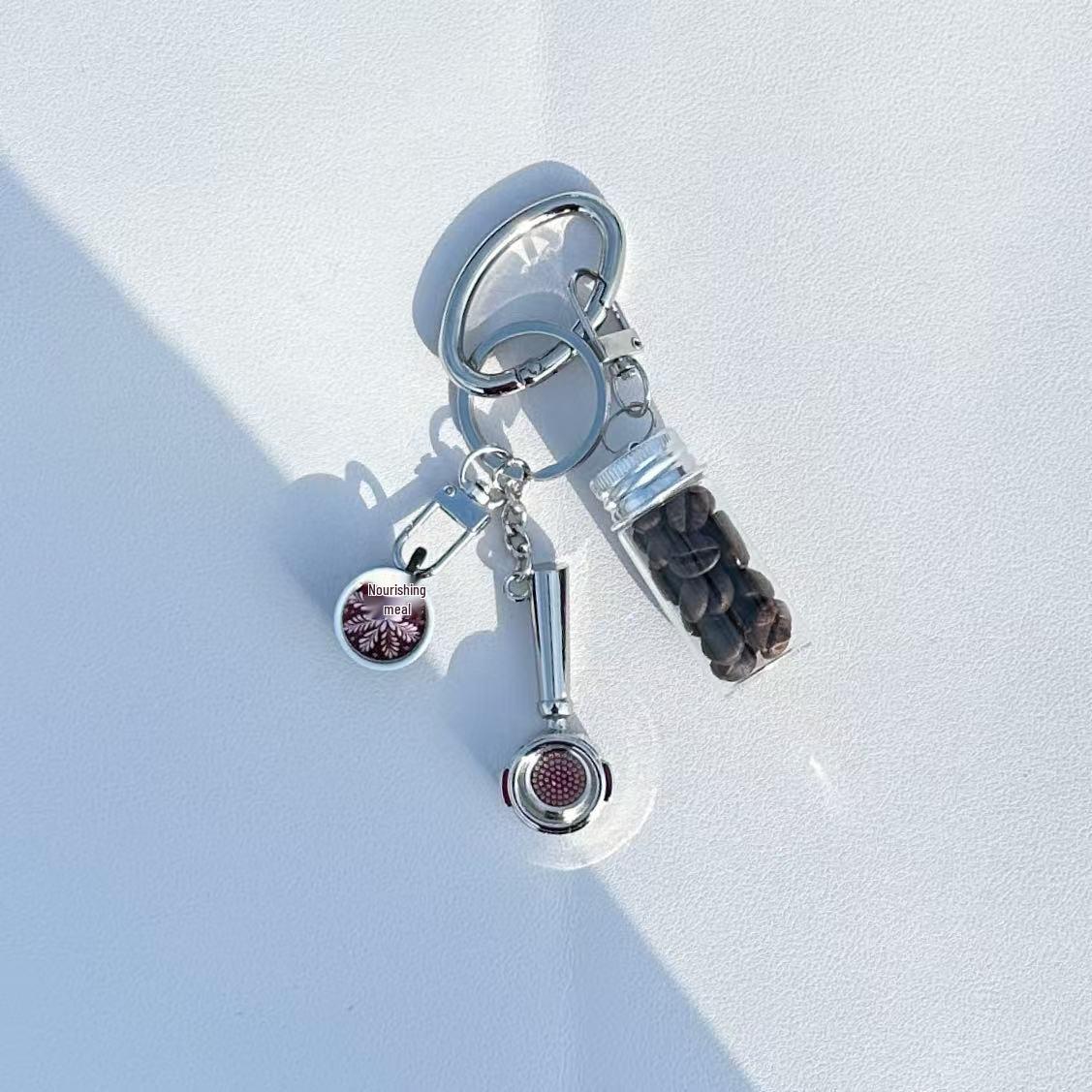 

Simple Fashion Coffee Bean Alloy Keychain Pendant