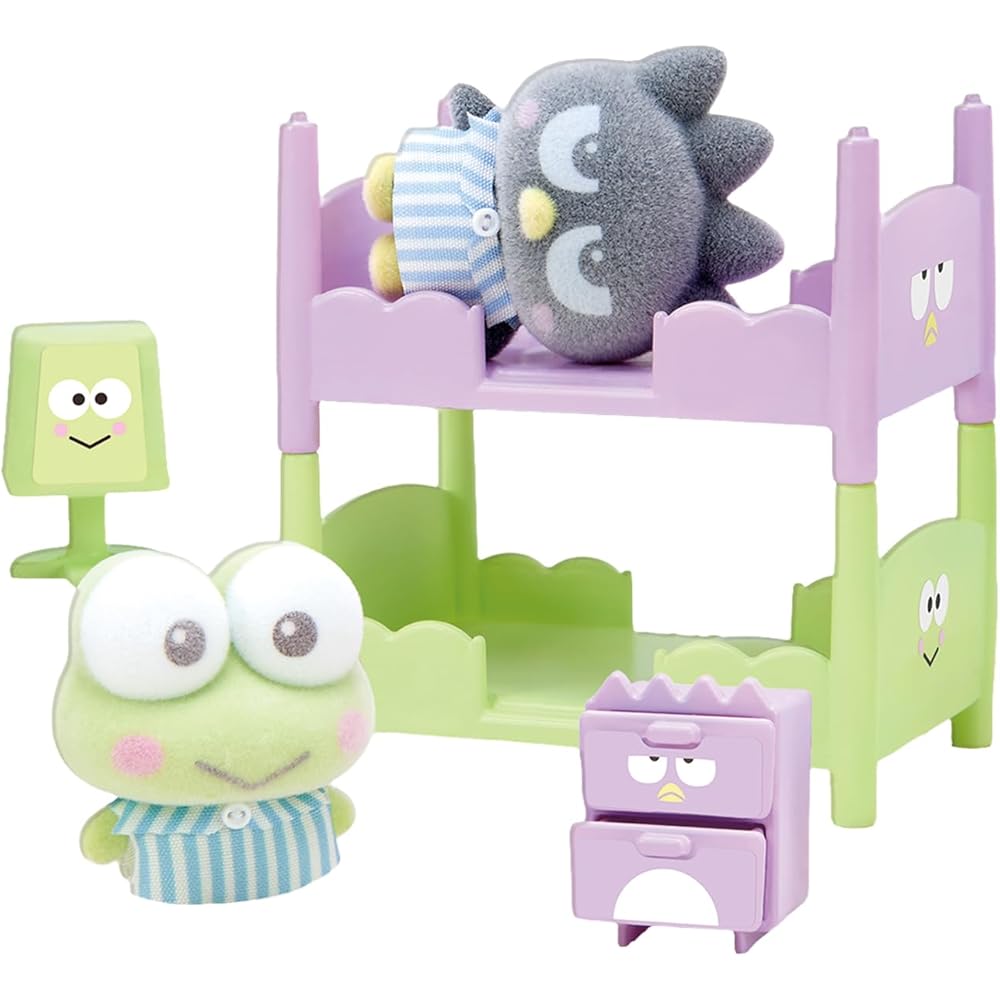 Bandai Puchitomo Sanrio Characters Kerokerokeroppi & Bad Badtz-Maru Bed Set Ages 3 and Up