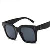 non-polarized Square Oversized Sunglasses Woman Fashion Black Gradient Vintage Rivet Sun Glasses Female Outdoor Shades Driver