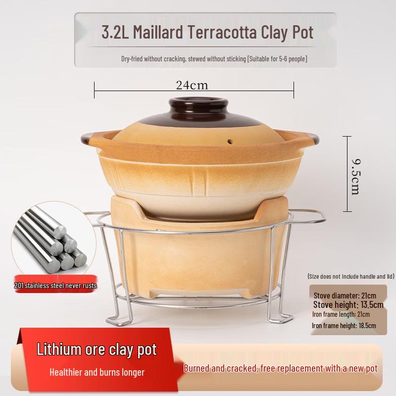 Old-fashioned Clay Pot Cookware Set
