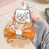 Prank Cat Fan Keychain Pendant Playful Animal Doll Propeller Keychain Bag Backpack Belt Loop Keyring