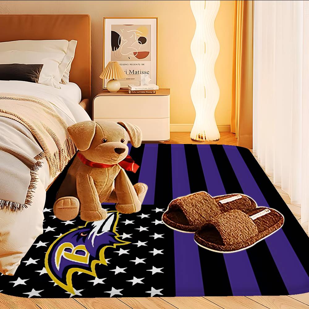 B-Baltimore Ravens Kitchen Mat Kids Room Bedroom Decoration Balcony Anti-Slip Doormat Living Room Alfombra