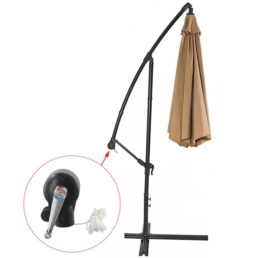 Outdoor Umbrella Crank Replacement Anti-Slip Hand Crank with Cord for Patio, Garden, Poolside, Balcony Parasol Replacement Part
