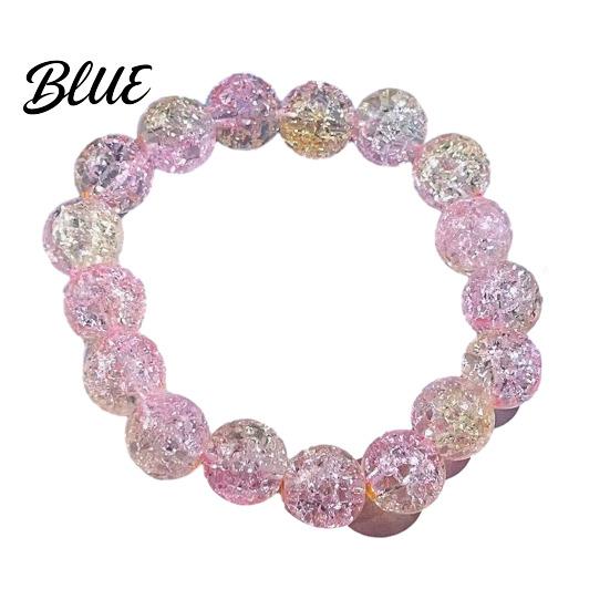 Transparent Bead Jewelry Clear Faux Crystal Beaded Bracelet Stretch Lightweight