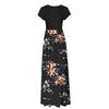 IHUASU Short Sleeve Printed Dress Long Skirt