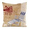 Beach Lounge Chair Collection Digital Printing Short Plush Pillow Covers For Car Sofa Office Cushion Cover Home Goods