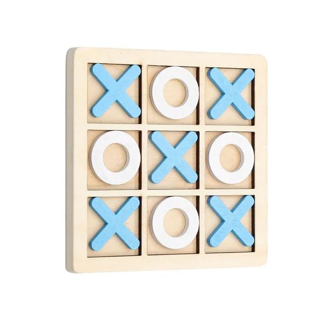 NEW Tic Tac Toe Kids Brain Training Wooden Chess Board Game Table Toy Educational Toy Parent-child Interactive Birthday Gift