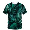 Summer Originality Plant Leaves Graphic T-shirts Trend Casual Personality Fun Printed O-neck Short Sleeve Men's T-shirts