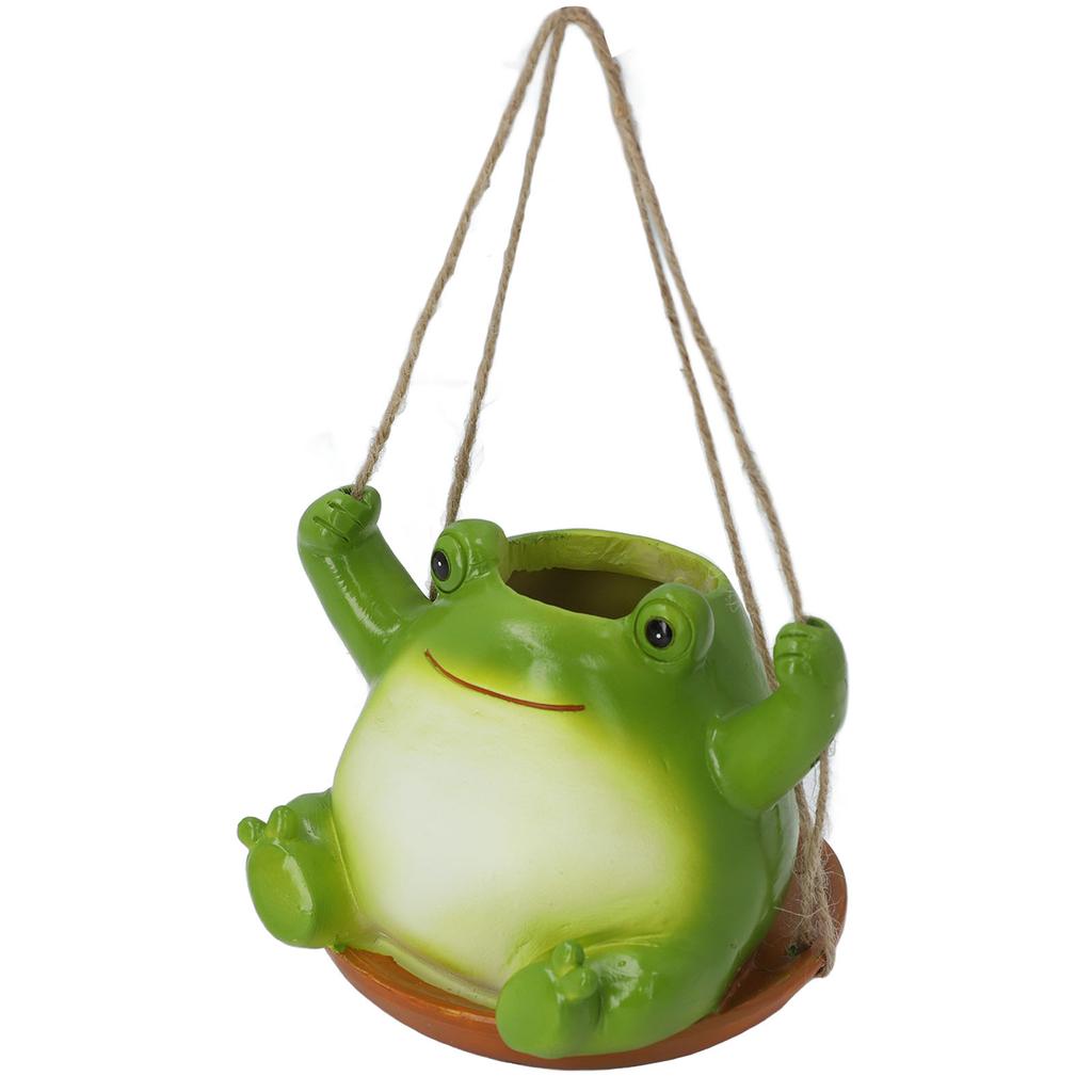 Frosch Übertopf Tierförmig Cartoon Sukkulenten Pflanztopf Gartendekoration mit Drainageloch für