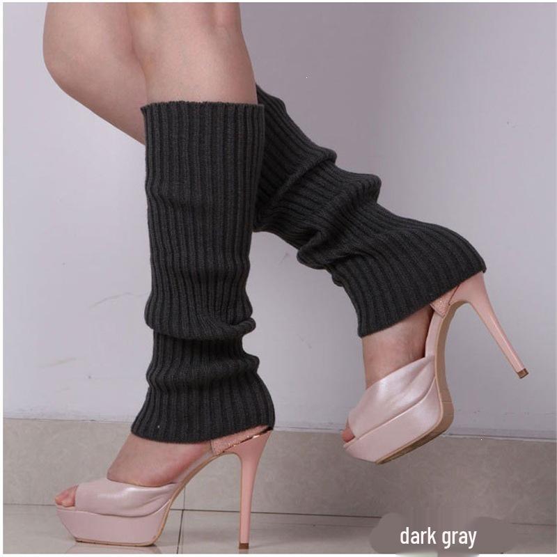 JK Women's Multi-Color Knitted Wool Leg Warmers for Autumn and Winter