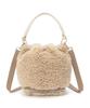 Official Shoulder Bag SM DRAWSTRING First Warm Beige Fur [LeSportsac] BAG/1061 Women's