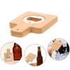 2 Piece Stainless Steel Fridge Magnet Square Refrigerator Magnets Opener Wooden Bottle Opener  Gift
