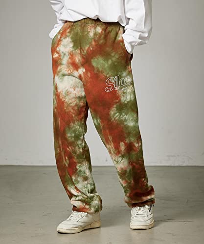 Cyrus Tie Dye Sweat Pants, Men's, Olive, Size L