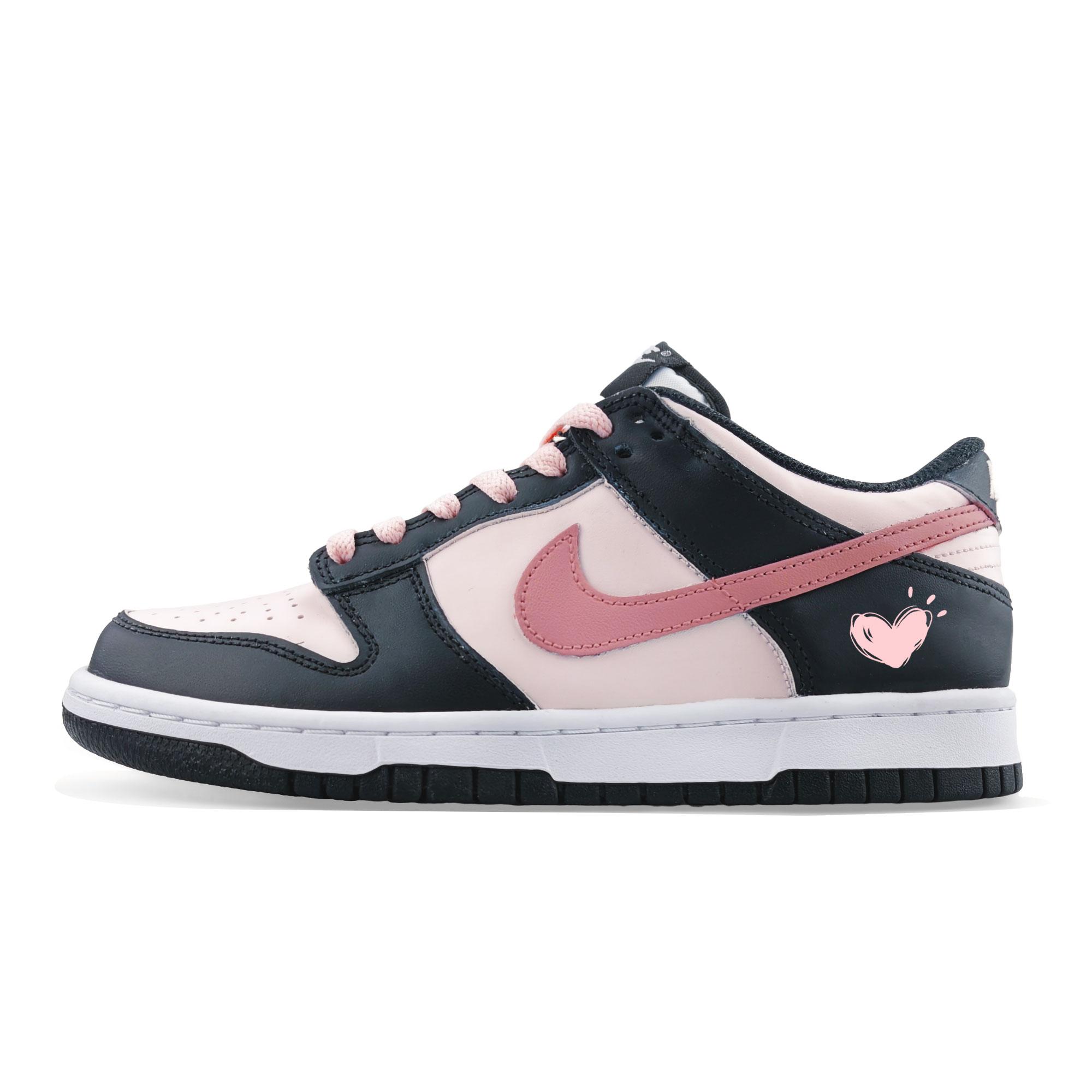 

Nike Dunk Encounter Heartbeat Leather Slip Resistant Cushioning Low top Skateboard Shoes Unisex Black Pink HF5441-100(team2053-) 45